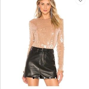 MAJORELLE Shimmering Gold Top